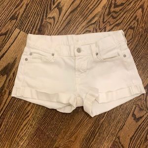 White 7 For All Mankind Denim Shorts